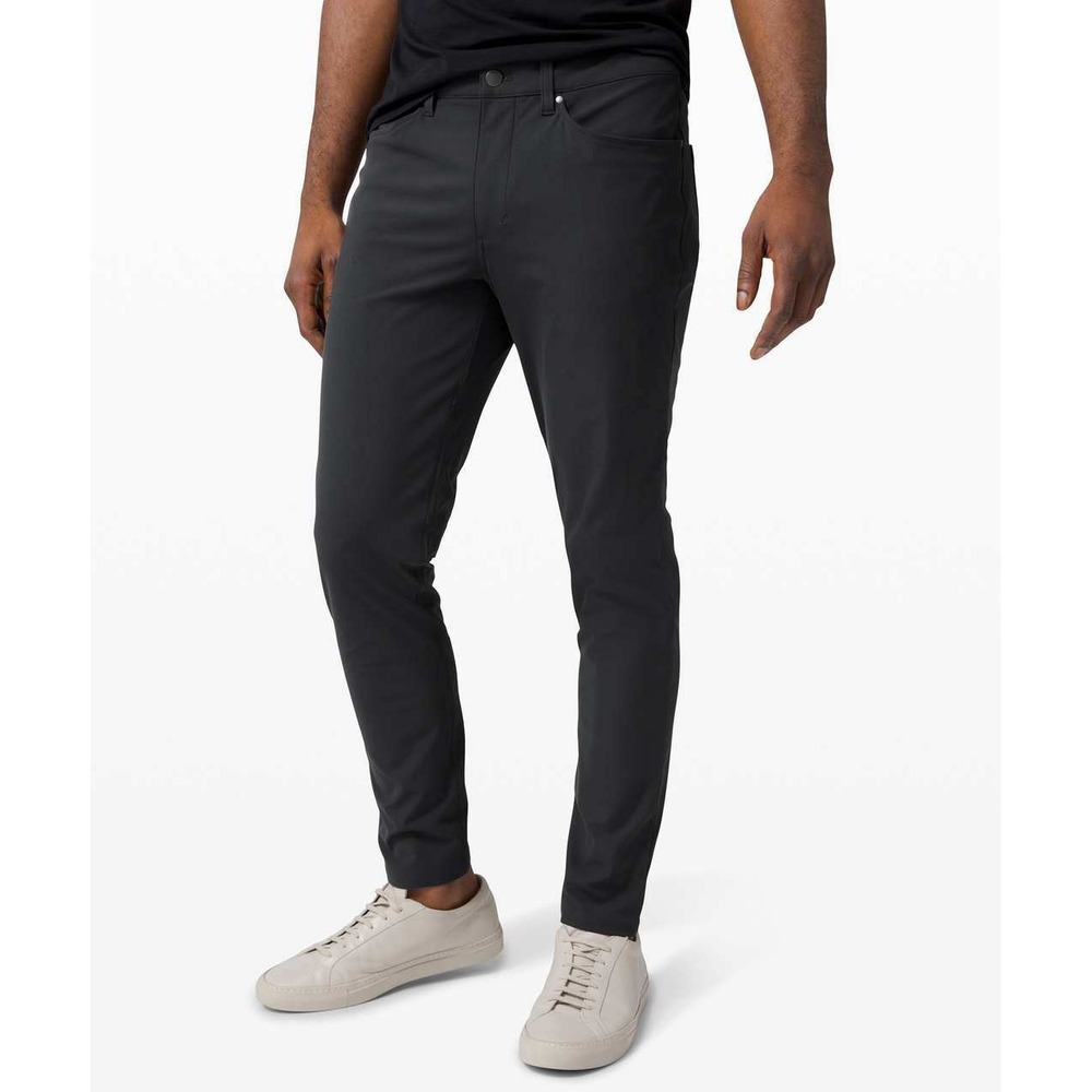 Lululemon ABC Warpstreme Slim Pants‎ Mens 33 Obsidian Grey Commuter Trousers